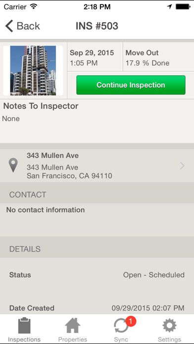 How to cancel & delete Inspections by Propertyware from iphone & ipad 3