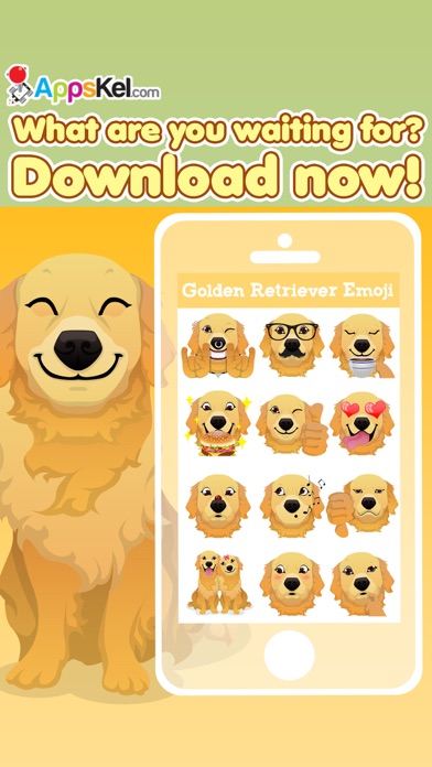 Golden Retriever Emoji Pro screenshot 4