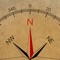Simplistic design compass highlighting the most important information that compass gives you - what heading are you facing at the moment - fading all other distractions away