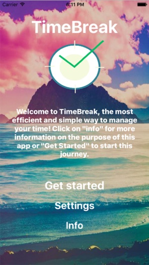 TimeBreak, Time Management App