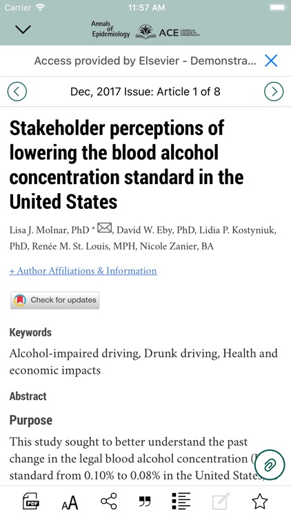 Annals of Epidemiology screenshot-3