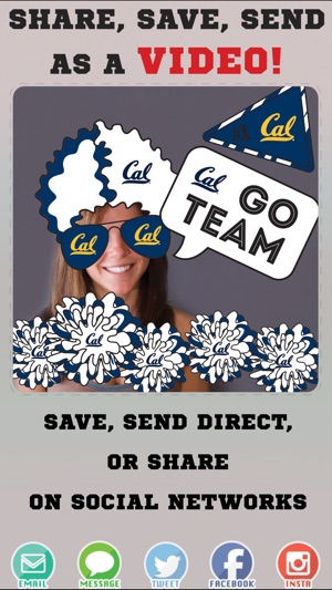 California Golden Bears Animated Selfie Stickers(圖4)-速報App