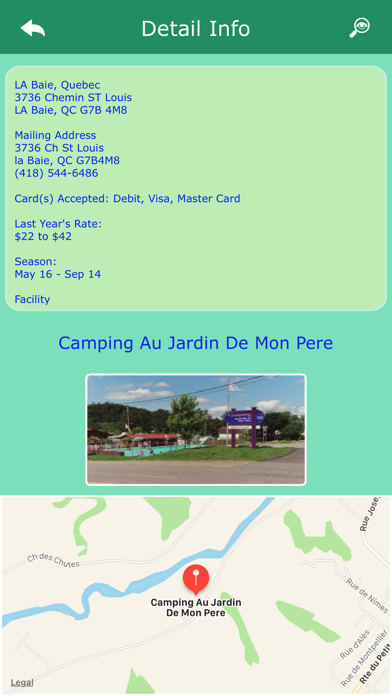 Quebec Campgrounds Guide screenshot 3