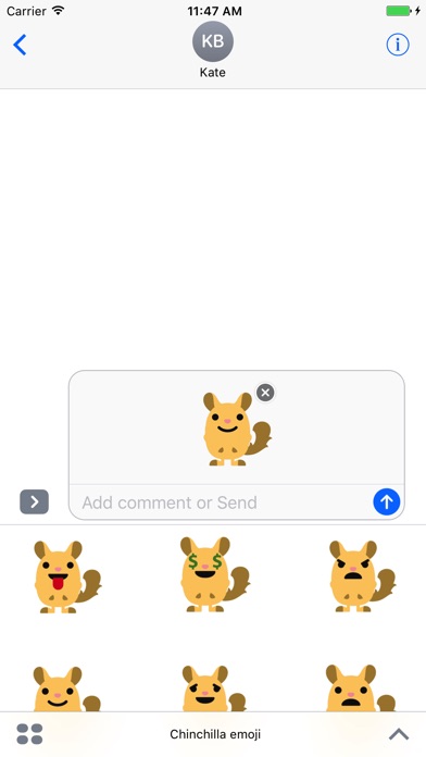 Chinchilla stickers pet emoji screenshot 2