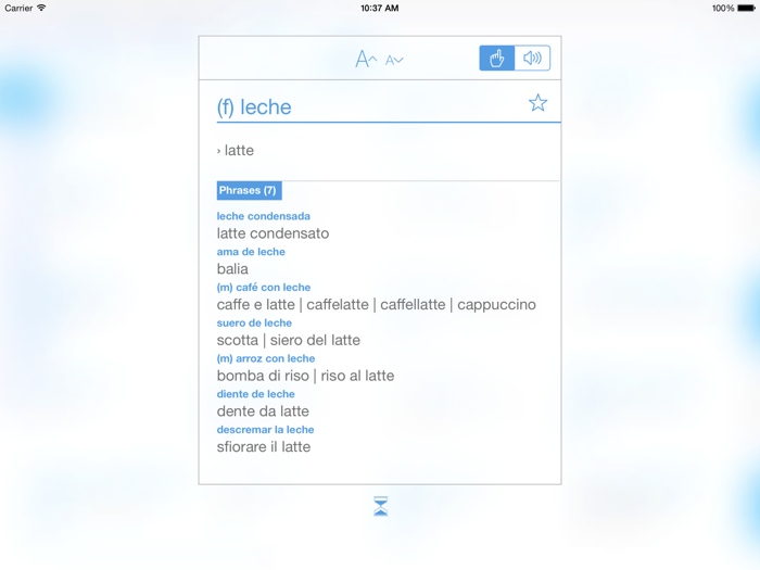 Dictionary Spanish Italian