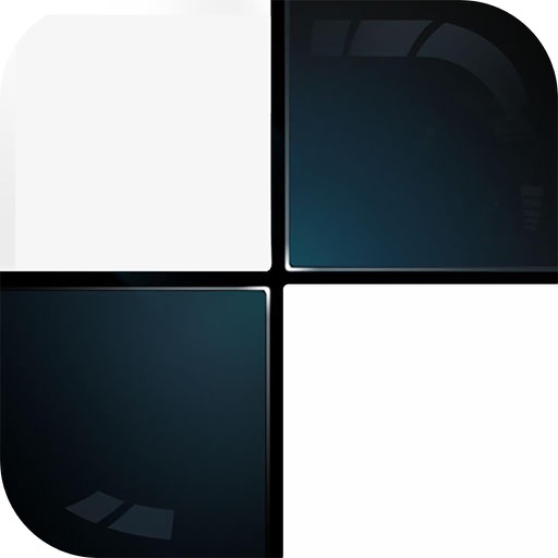 Black white block - music game icon