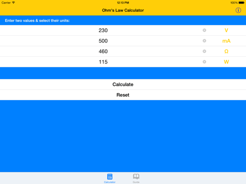 Ohm's Law Calculator & Guide screenshot 2