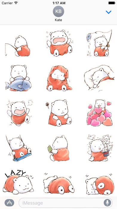 Cute Chubby Polar Bear Sticker screenshot 2