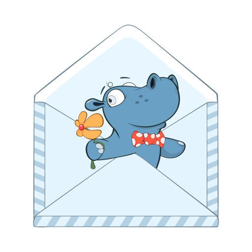Cute Hippo Stickers iOS App