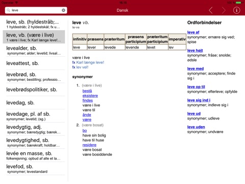 Gyldendal's Danish Dictionary screenshot 4