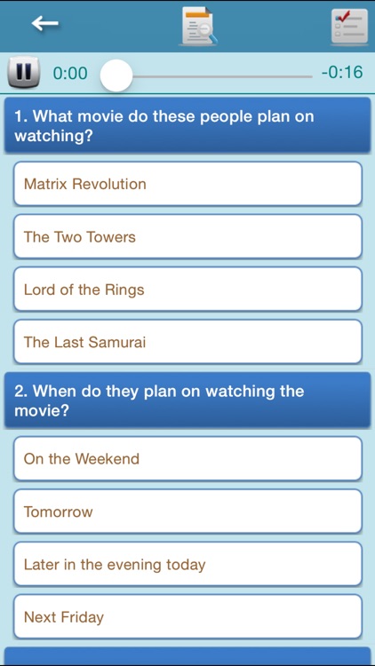 English Test - Listening skill