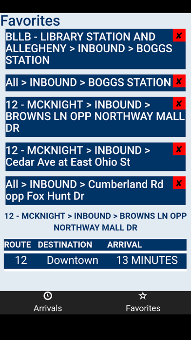 Port Authority PGH Bus Tracker screenshot 2