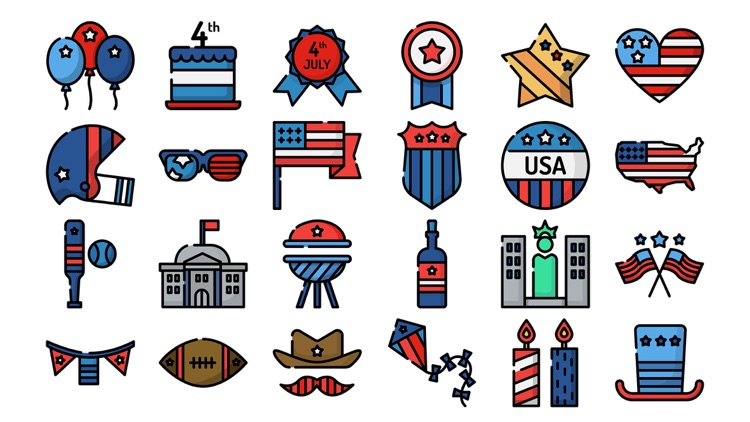 4th of July  Stickers