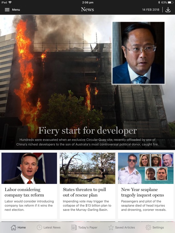 The SMH for iPad