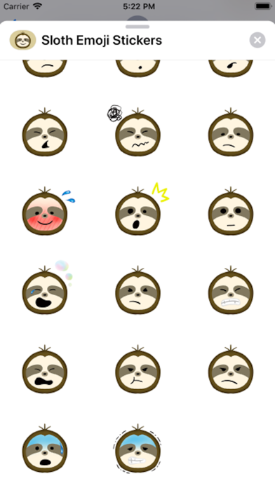 Cute Sloth Emoji Stickers screenshot 4