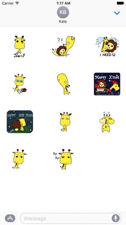 Giraffe with Big Head Sticker