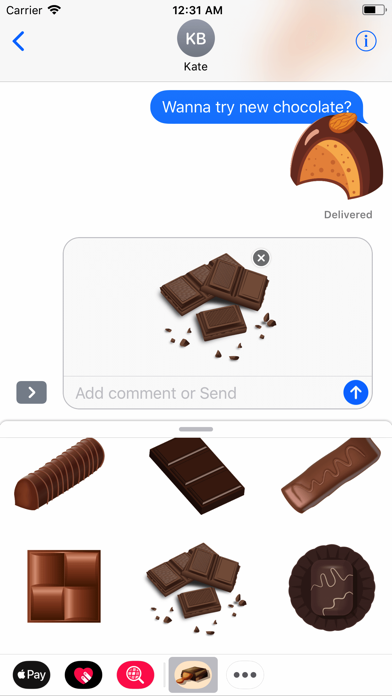 Chocolate Bonbons Stickers screenshot 3