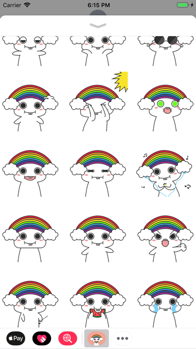 Rainbow Bunny Animated Sticker screenshot 2