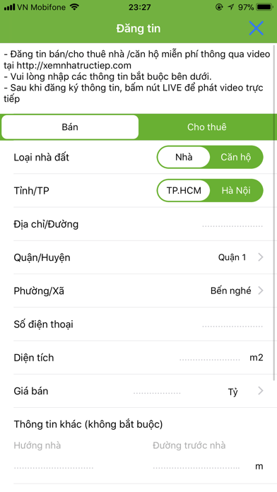 HomeLive-Đăng tin mua bán nhà screenshot 2