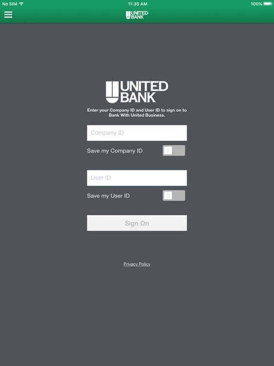 Bank With United Bus. for iPad
