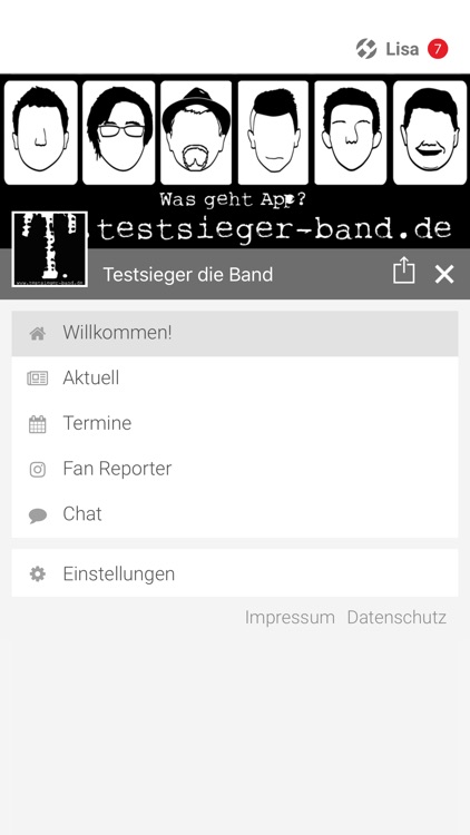 Testsieger die Band