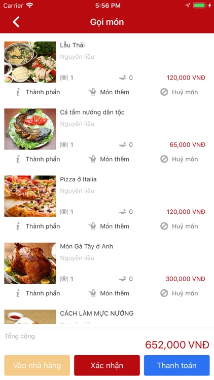 ClickFood - đặt bàn và gọi món