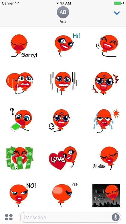 Animated Orange Balloon Emoji