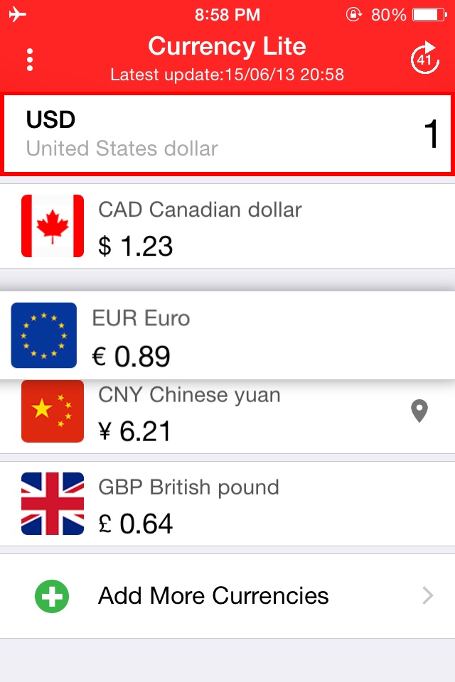 Currency Lite - Real Time screenshot 2