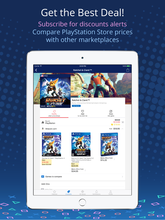 PS Deals - PlayStation™ Store Discounts Alerts for your PS4, PS3, PS Vita & PSP games in one app screenshot