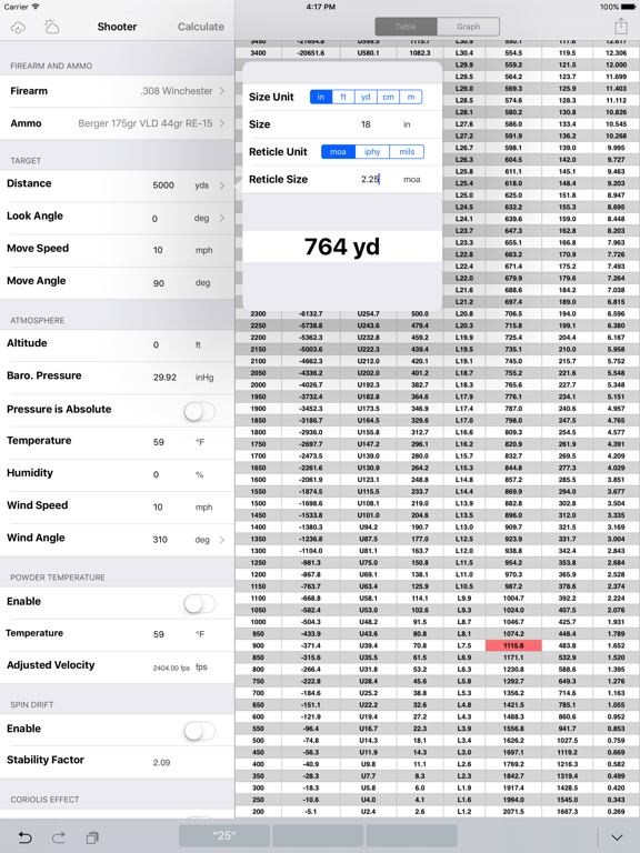 Shooter (Ballistics Calculator) screenshot