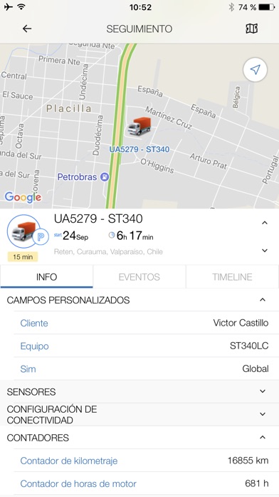 Techpa GPS screenshot 2