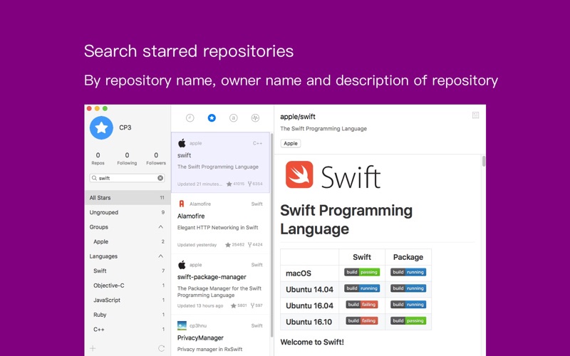 Starry: Manage GitHub Star thumbnail 4