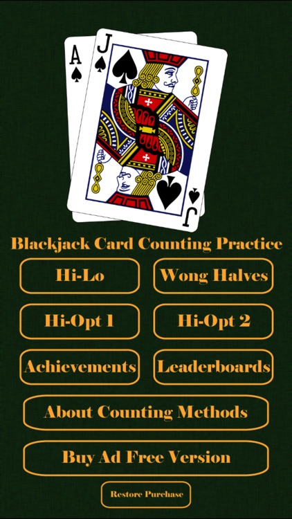 Blackjack card counting trainer