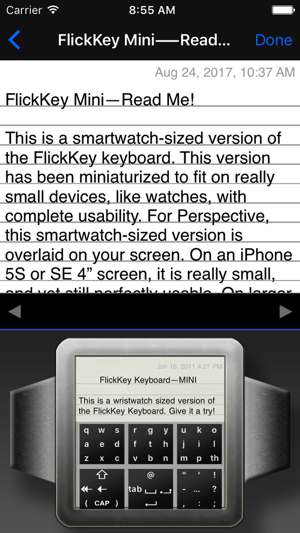 FlickKey Mini Watch-sized Keyboard (Email & SMS)(圖1)-速報App
