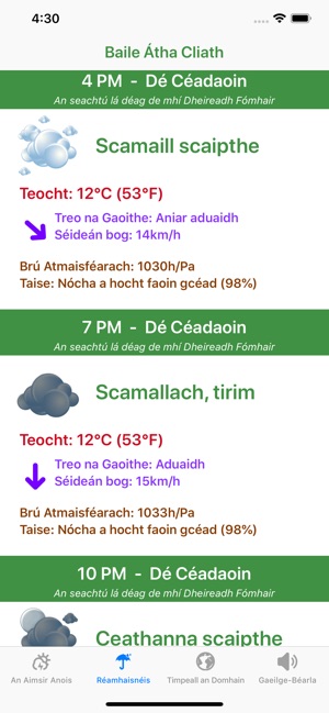 Aimsir - The Weather in Irish(圖2)-速報App