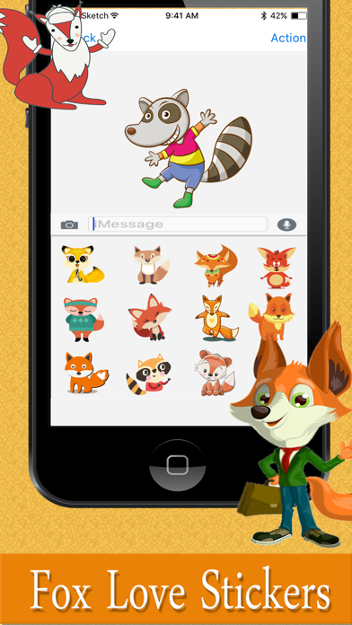 Fox Fun Emojis Stickers screenshot 3