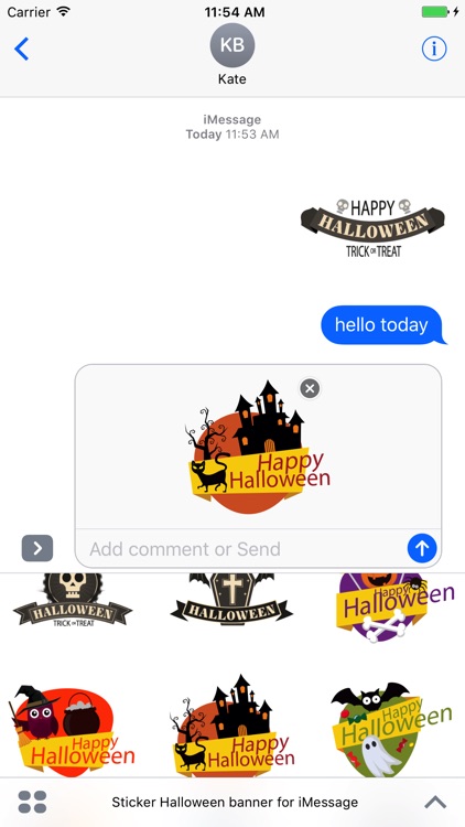 Sticker Halloween banner