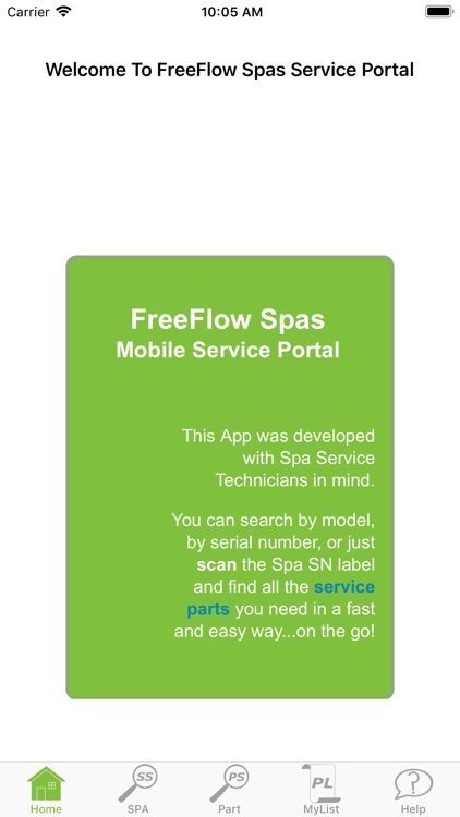 FreeFlow Spas Service Portal