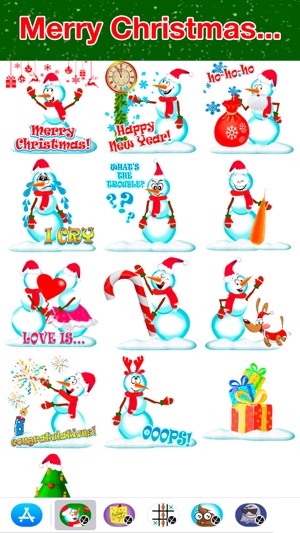 Snowman - Winter cute stickers(圖3)-速報App