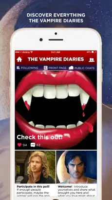 Screenshot 1 Amino for: The Vampire Diaries iphone