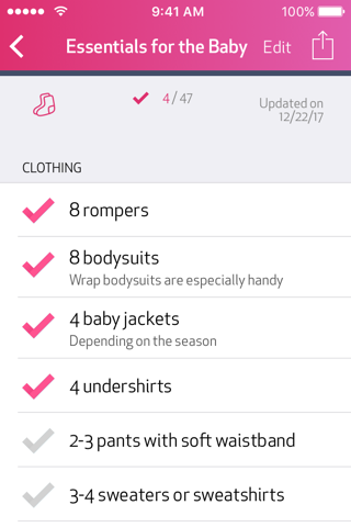 BabyCheck - Todos and Task - náhled