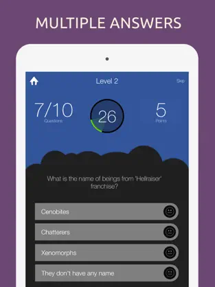 Snímek obrazovky 2 Horror Movies Quiz Trivia Game iphone