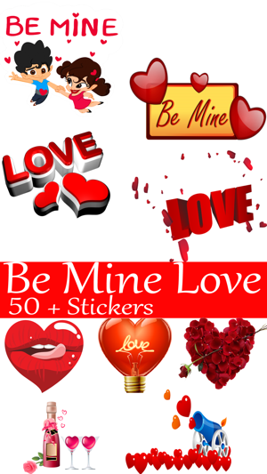 Be Mine Love Stickers Pack