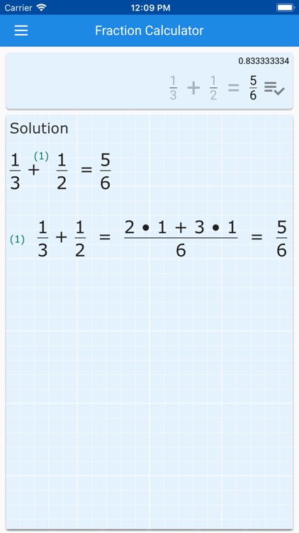 Fraction Calculator & Solution