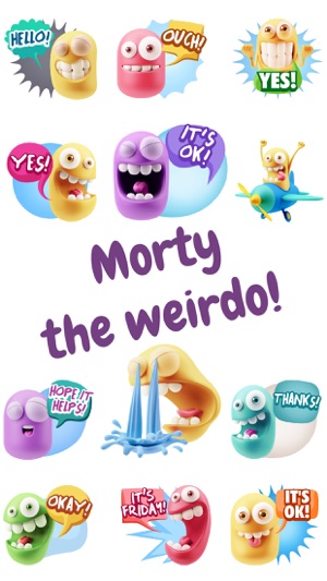 Morty the Weirdo Funny Emojis(圖1)-速報App