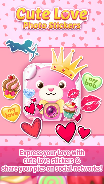 Cute Love Stickers for Photos