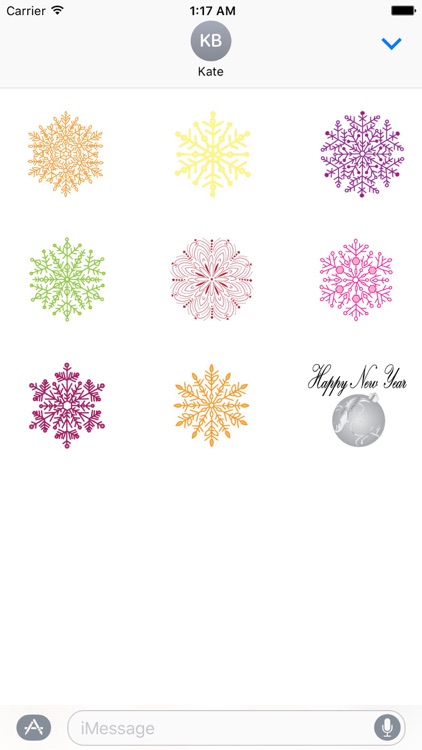 Animated Colorful Snowflakes