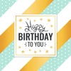 Birthday Card - Collection of Gold Style Stickers