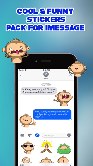 Funny Little Monkey Stickers(圖2)-速報App