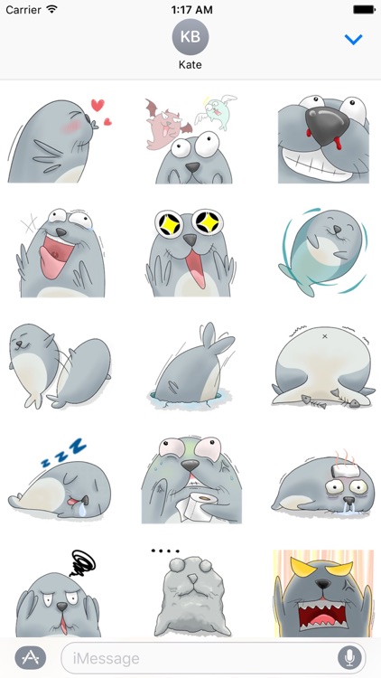 Cute Seal Sealmoji Sticker